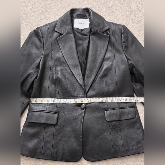 CYBER MONDAY! Frame School Boy Leather Blazer Size Small (4) - Picture 13 of 15